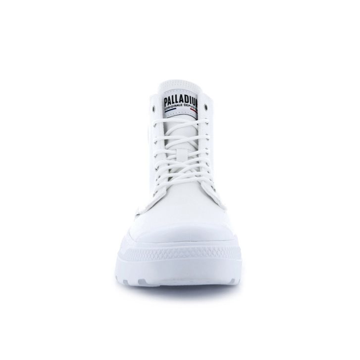 Bottes Palladium Pallakix Hi Tela Homme Blanche | FR MQT359B